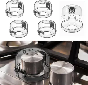 Stove Knob Covers for Child Safety, Gas Stove Knob Covers Large,Transparent Design, 5 Pack, Kitchen Safety Guards for Kids, Baby, Toddler, Clear Oven and Gas Knob Cover
