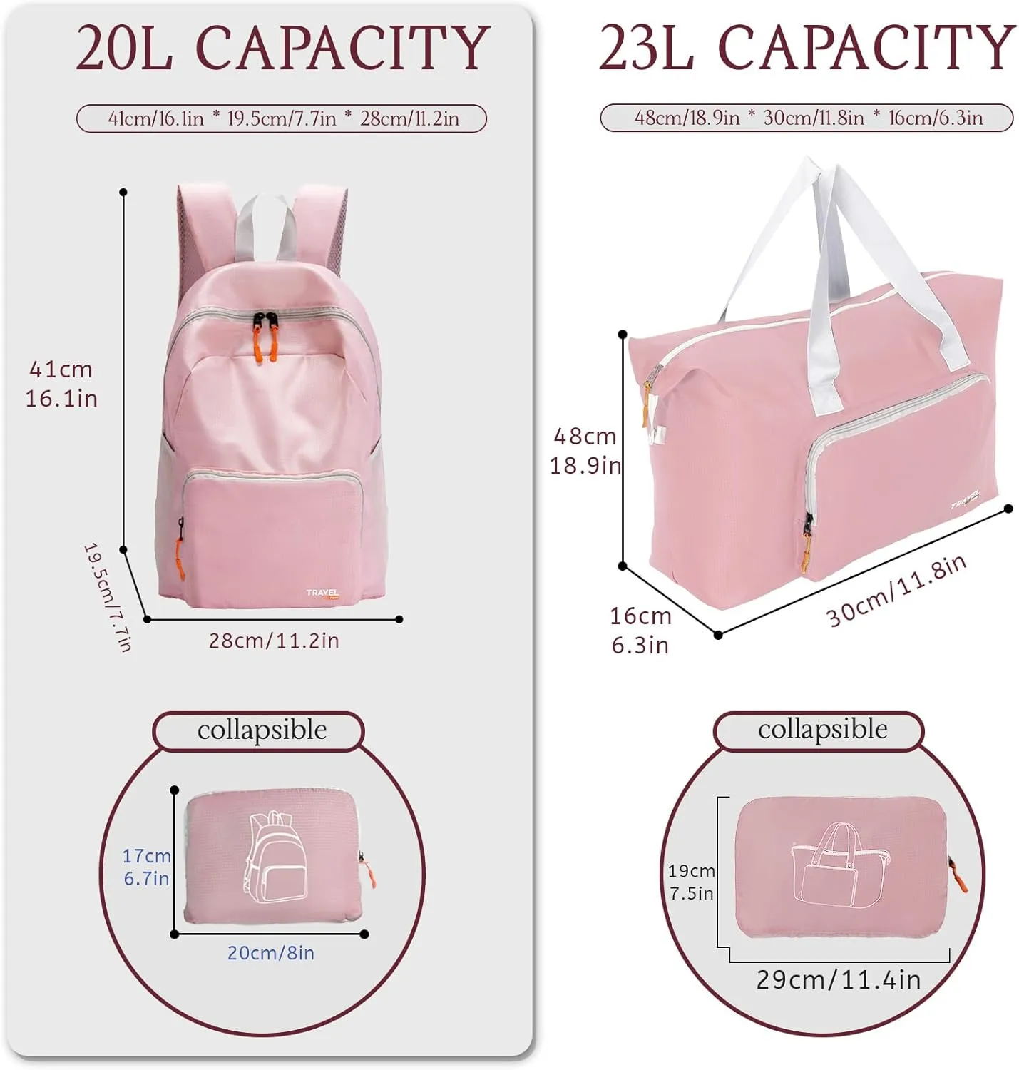 SWLIFL Foldable Hiking Backpack Small Lightweight Packable Backpack