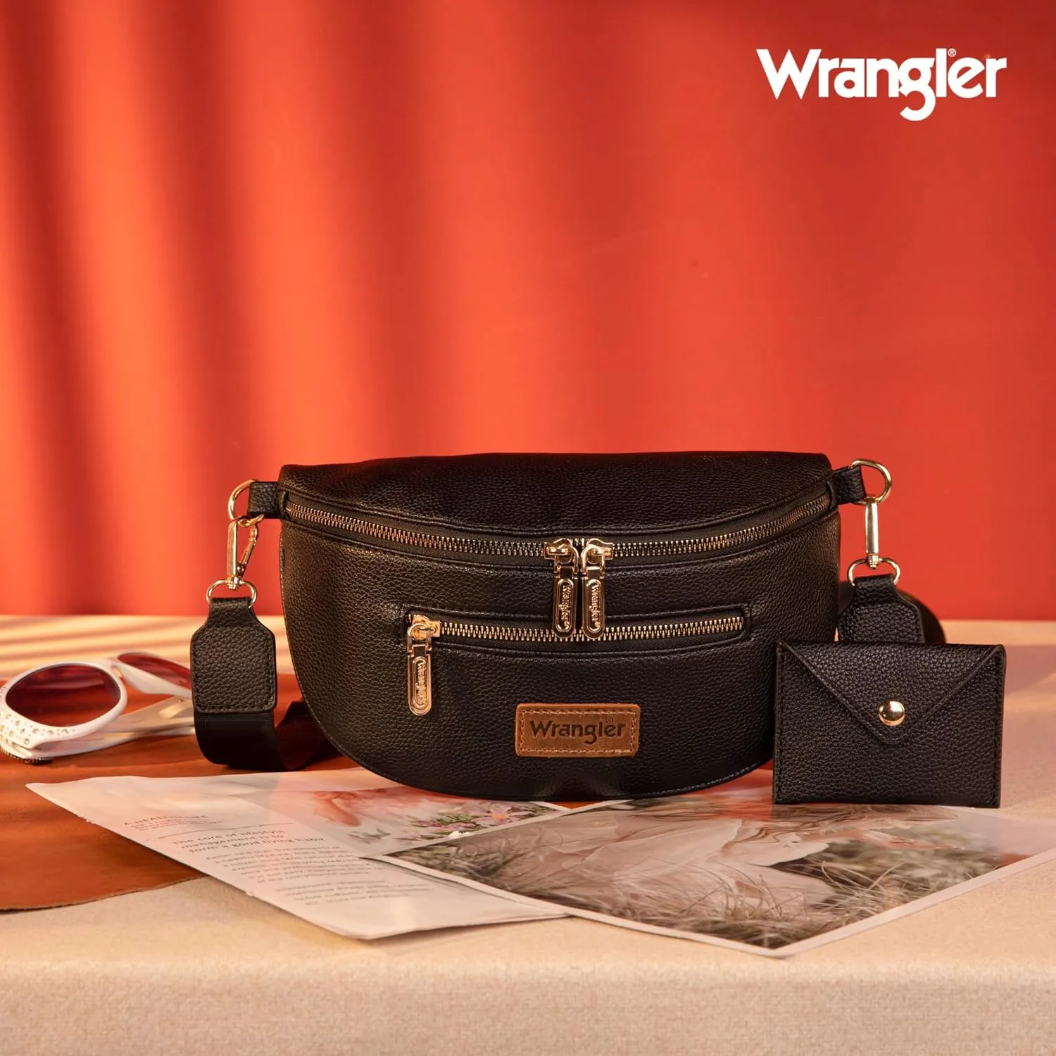 Wrangler Crossbody Bag for Women Cute Fanny Pack Small Belt Chest Waist Bags