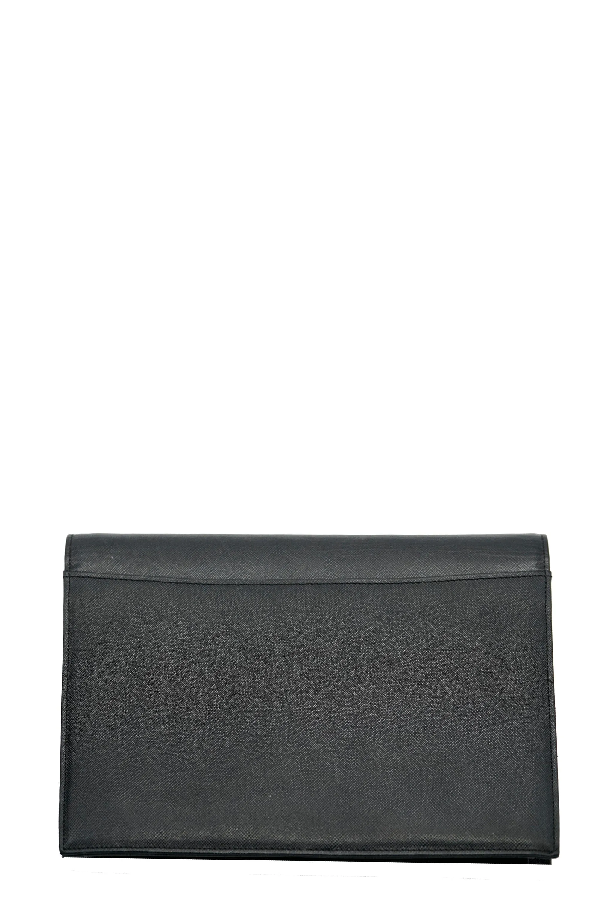 YSL black leather clutch bag AWL4258