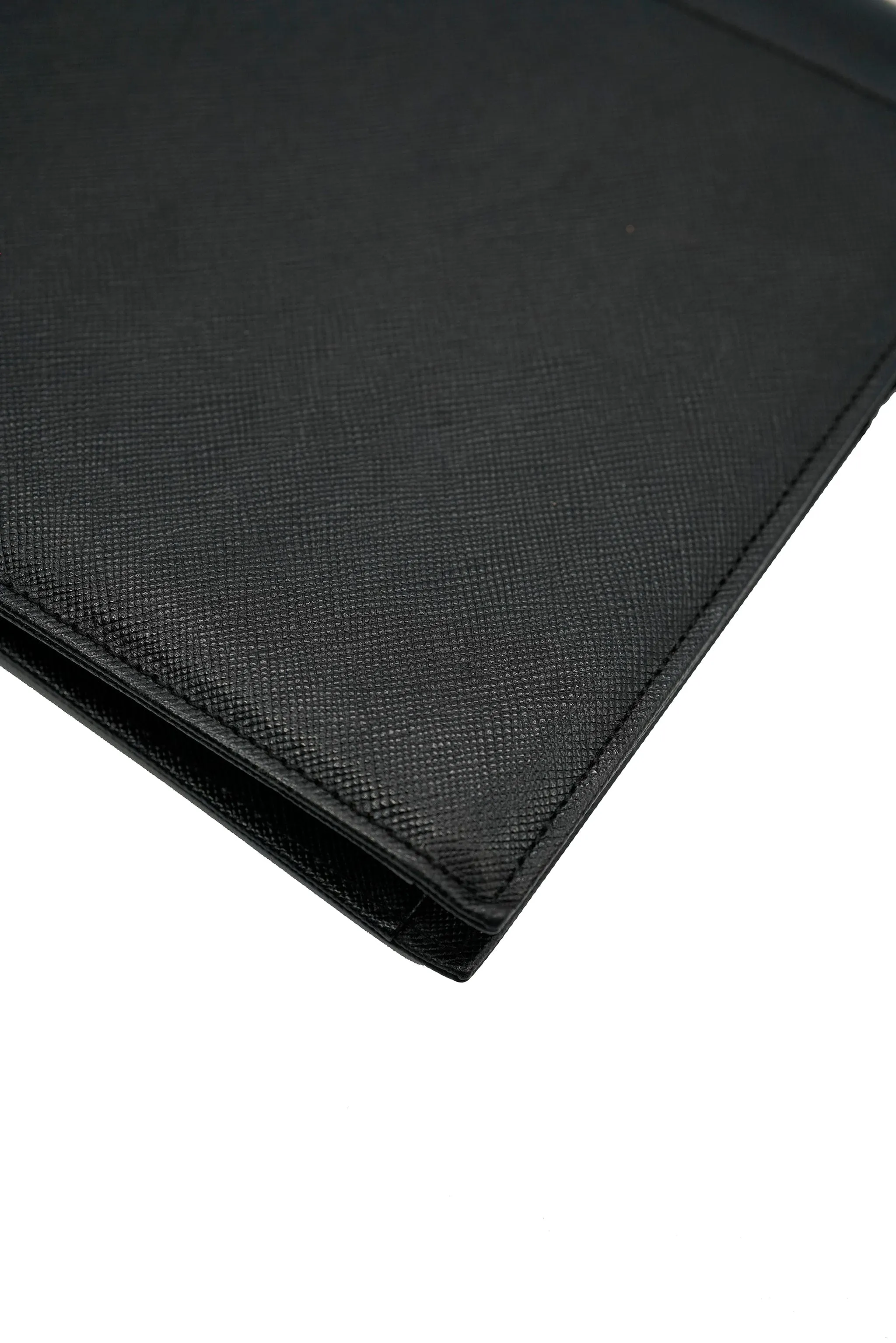 YSL black leather clutch bag AWL4258