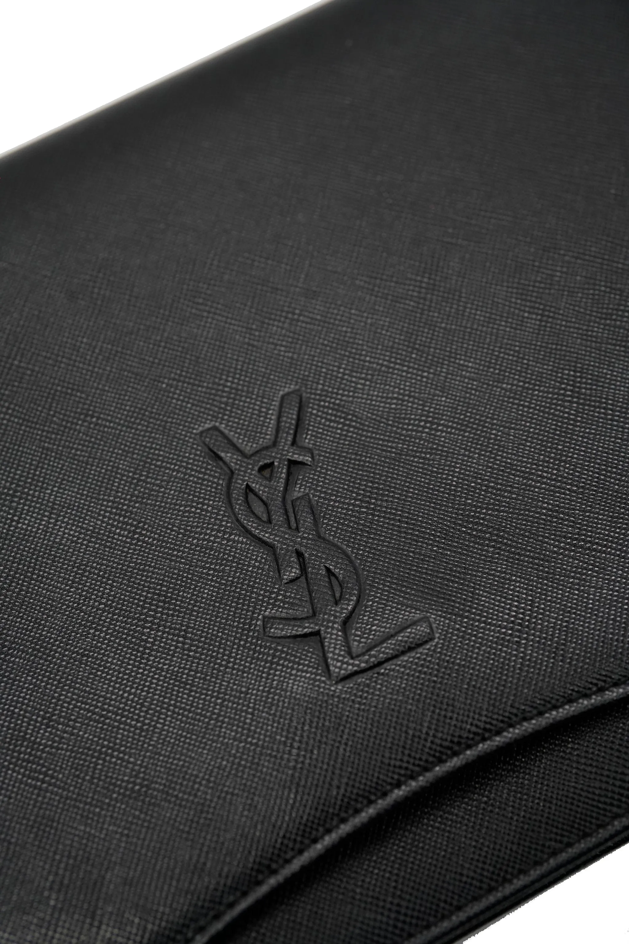 YSL black leather clutch bag AWL4258