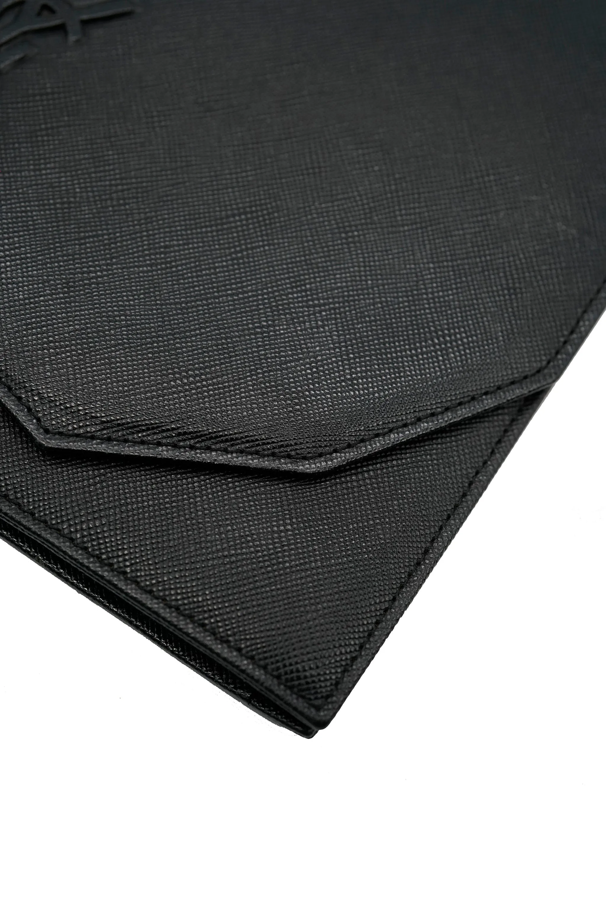 YSL black leather clutch bag AWL4258