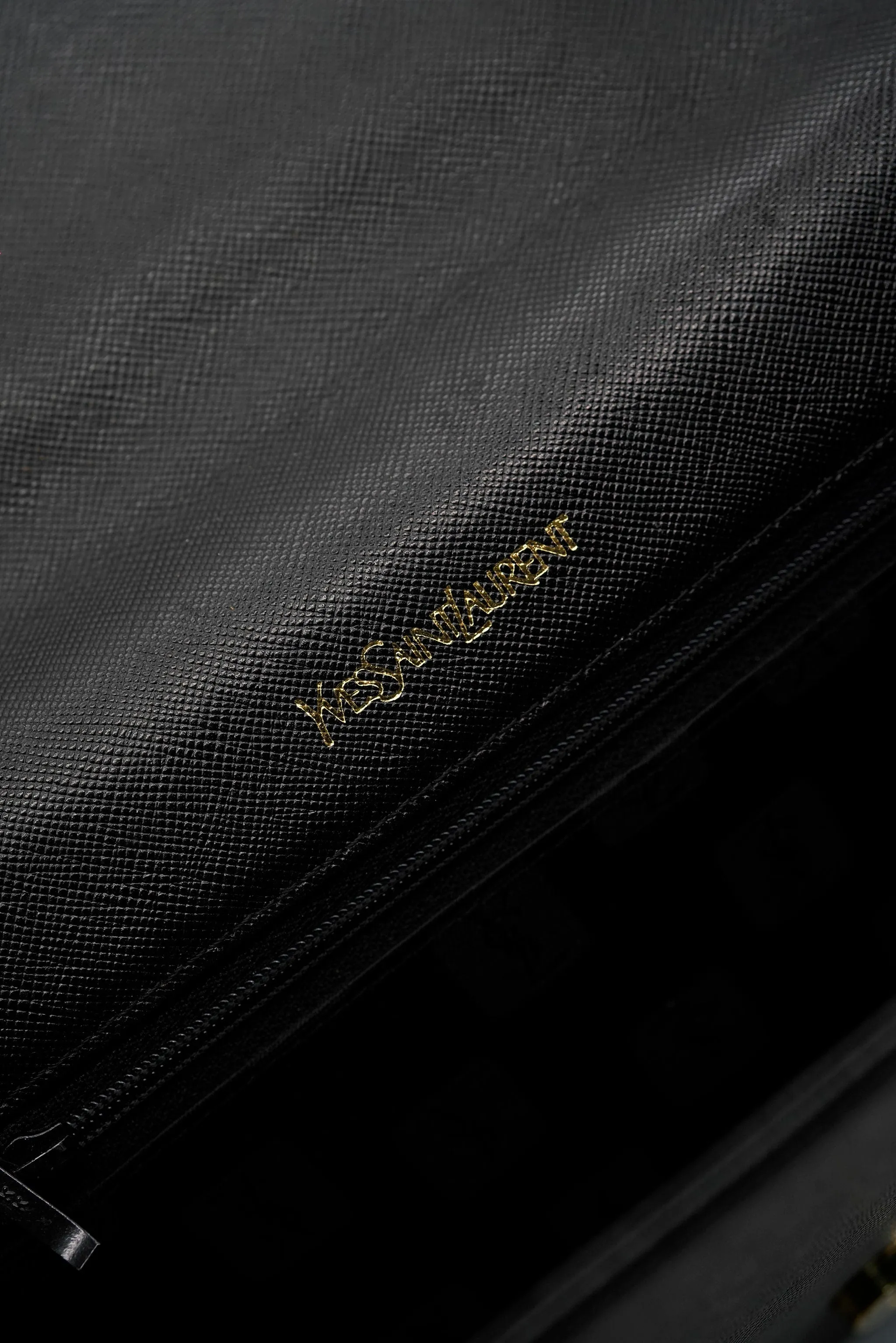 YSL black leather clutch bag AWL4258