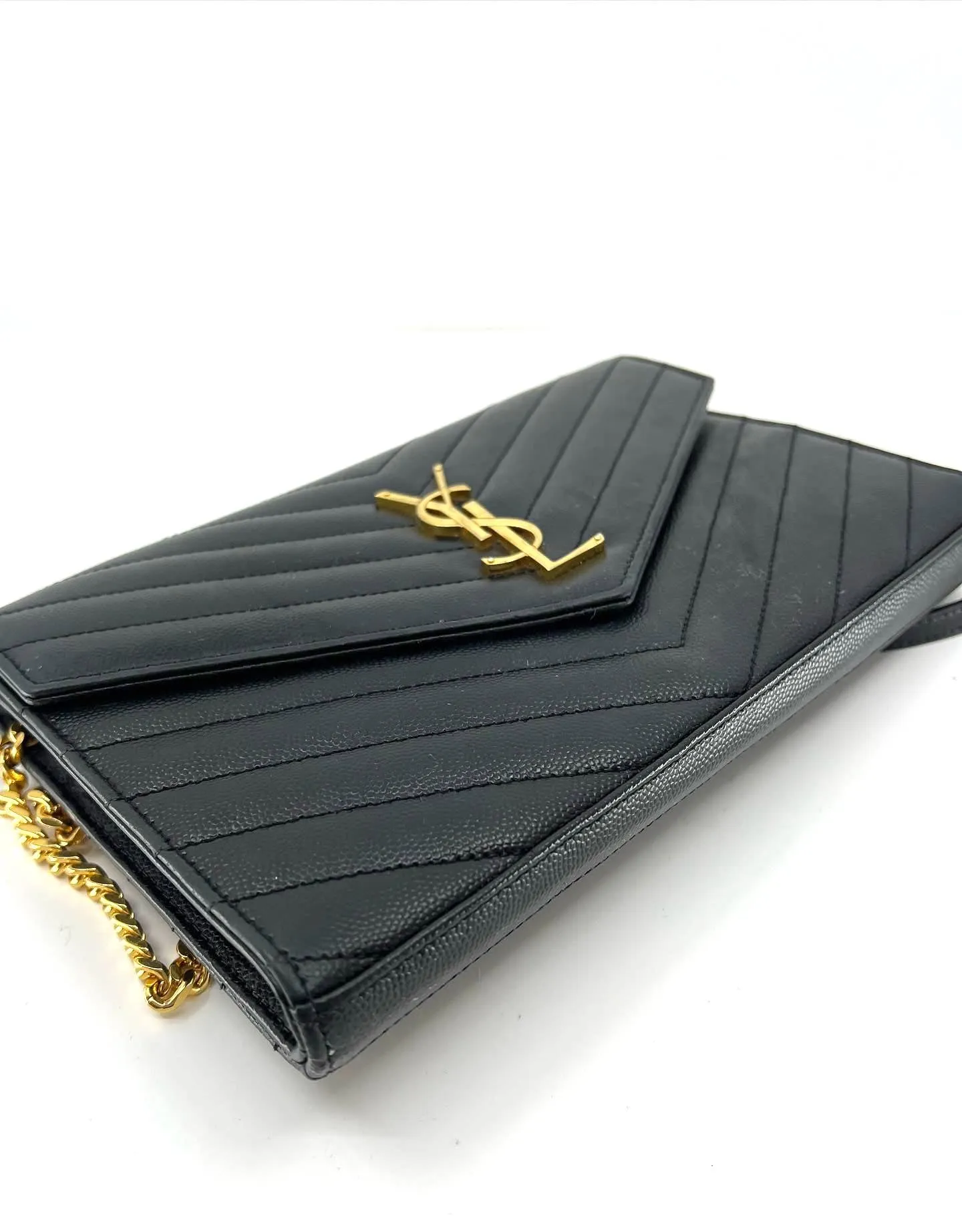 YSL CASSANDRE MATELASSE GRAIN DE POUDRE LEATHER CHAIN BAG