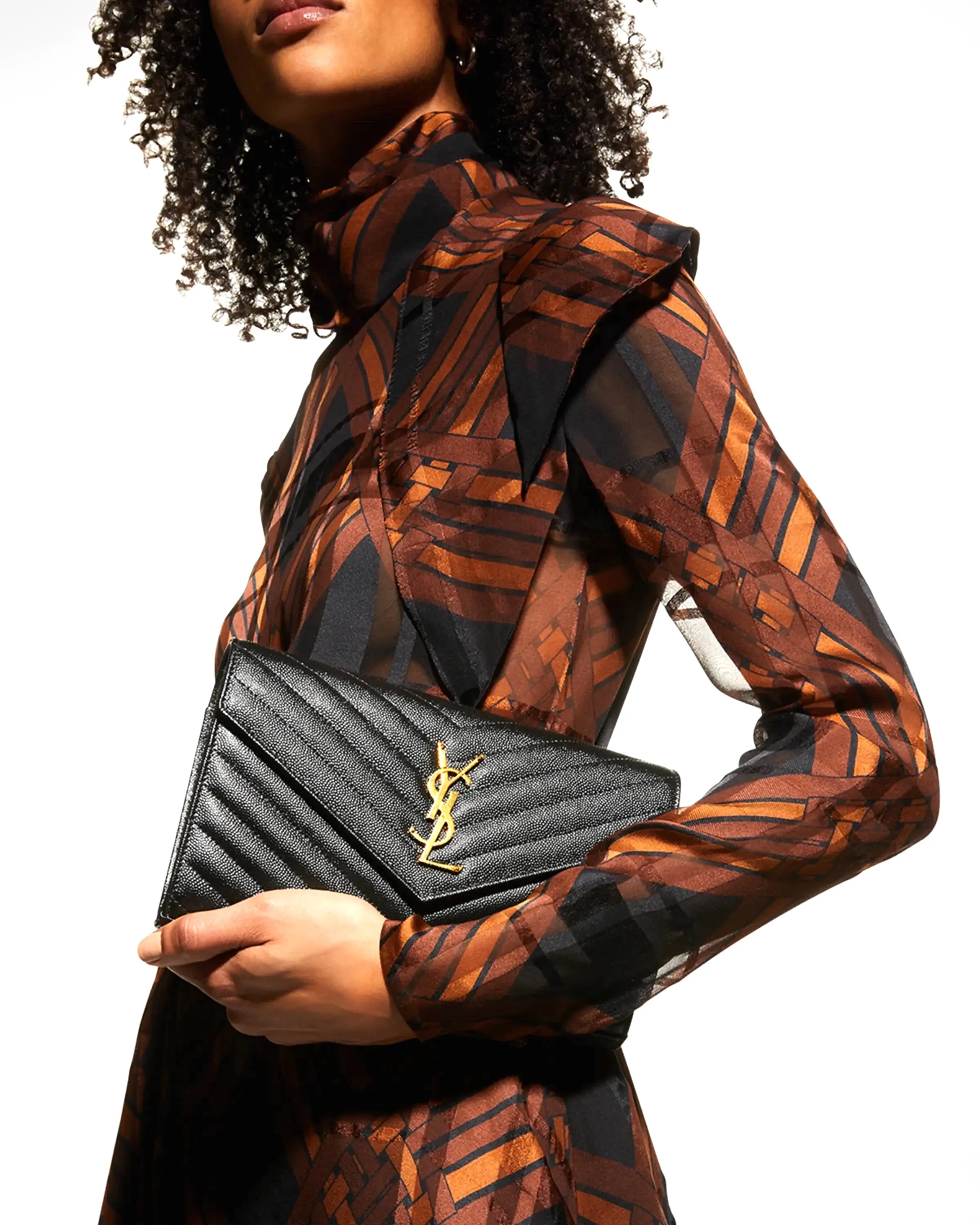 YSL CASSANDRE MATELASSE GRAIN DE POUDRE LEATHER CHAIN BAG
