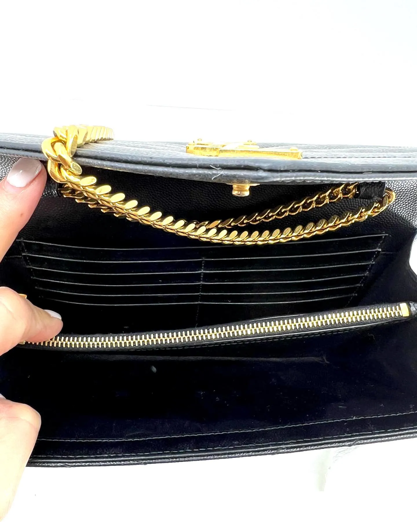 YSL CASSANDRE MATELASSE GRAIN DE POUDRE LEATHER CHAIN BAG