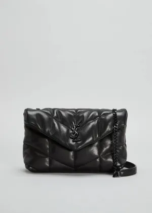 YSL PUFFER TOY BAG IN QUILTED LAMBSKIN NOIR