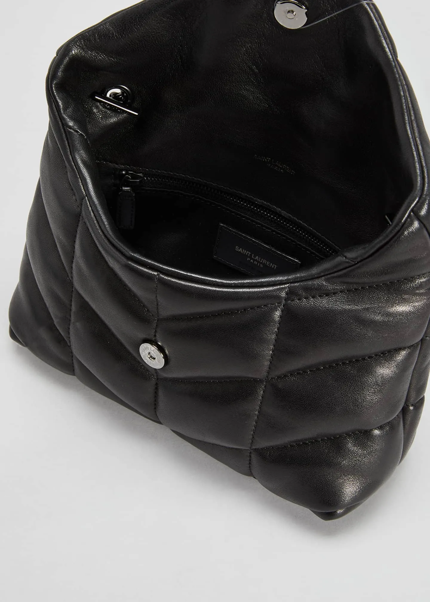 YSL PUFFER TOY BAG IN QUILTED LAMBSKIN NOIR