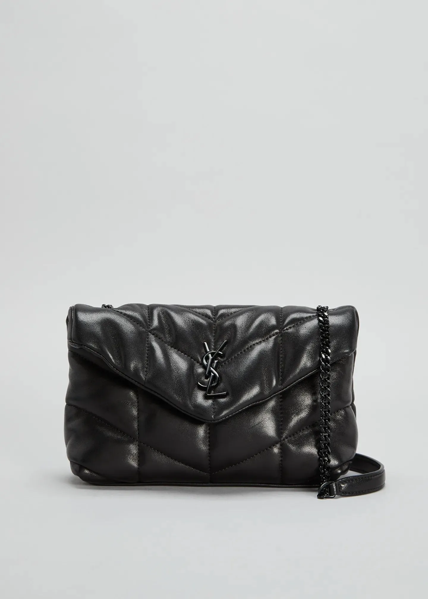 YSL PUFFER TOY BAG IN QUILTED LAMBSKIN NOIR