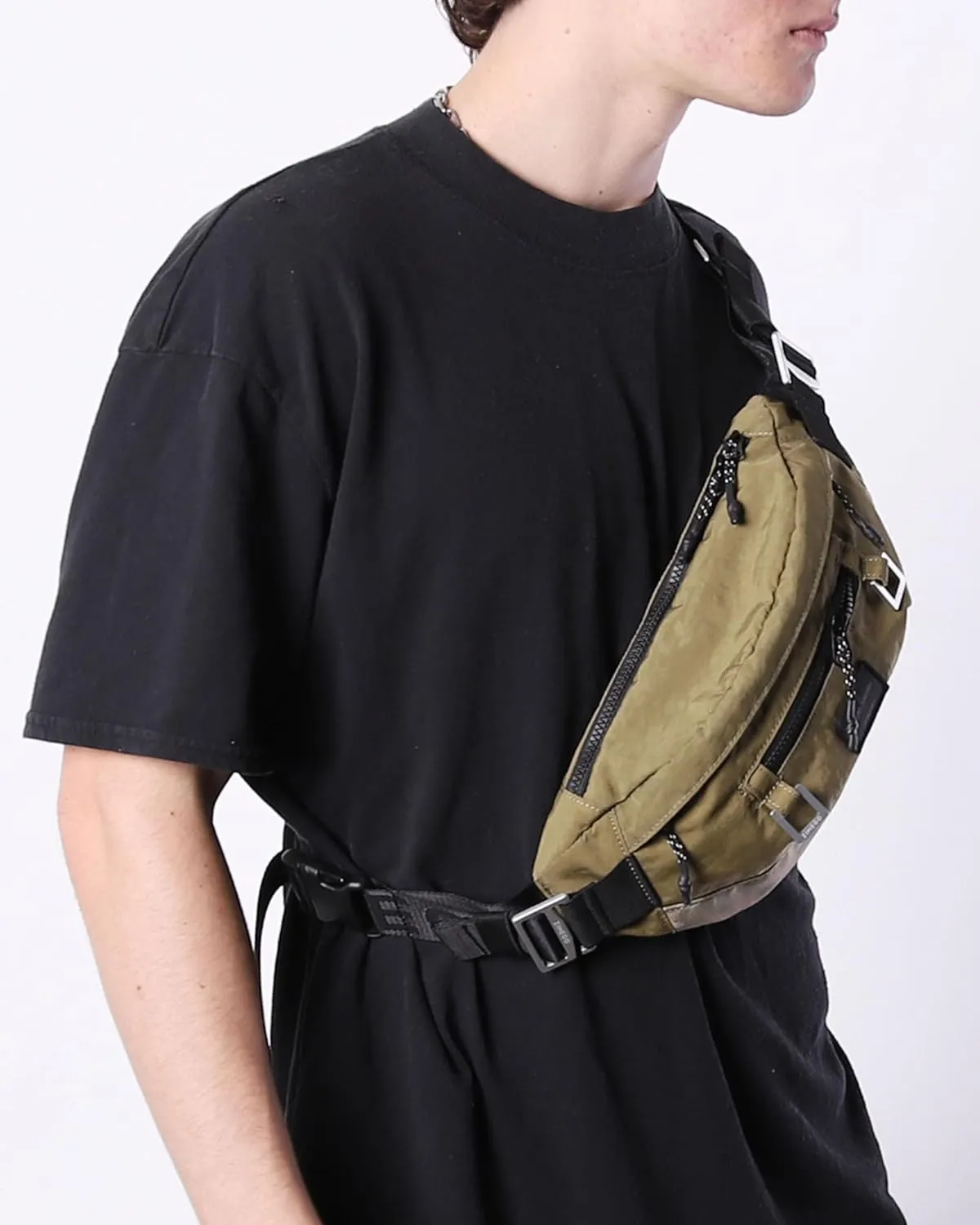 ZIMEGO Tactical Crossbody Sling Bag Waist Fanny Pack  Perfect for Travel and Short Trip, Olive