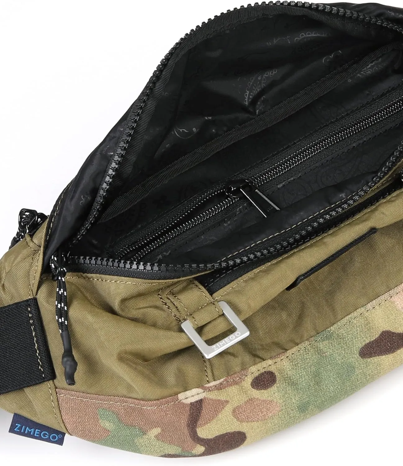 ZIMEGO Tactical Crossbody Sling Bag Waist Fanny Pack  Perfect for Travel and Short Trip, Olive